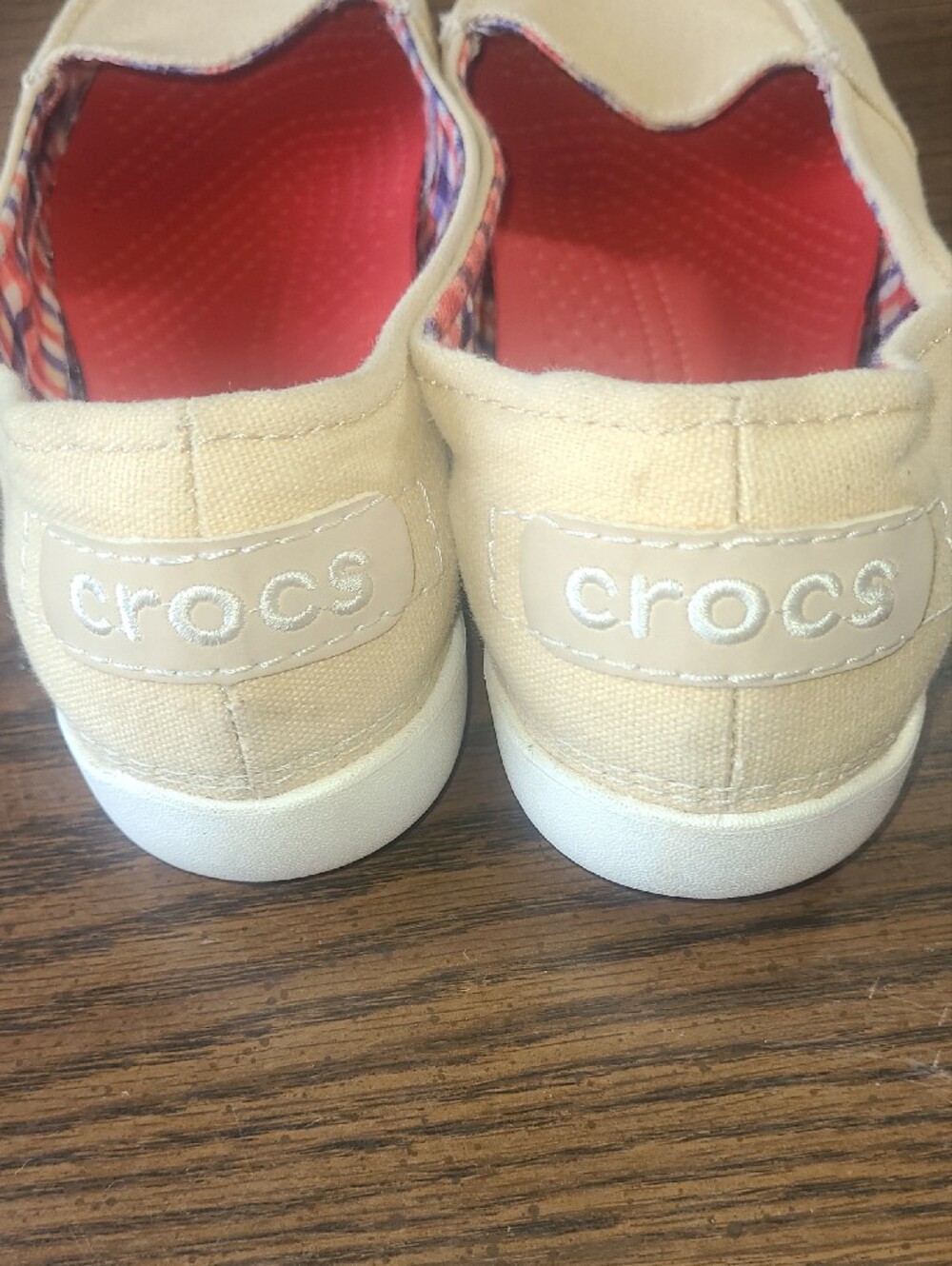 CROCS Melbourne II Short Vamp Flats Loafers Slip-on Shoes Size W 9 Tan Beige - Picture 4 of 14